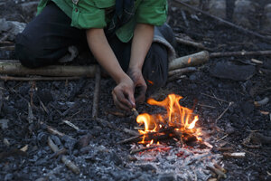 Vuurmaken op de camping