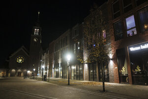 Quiet evening in Zevenbergen showcasing historic architecture an