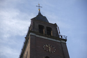 Clock tower in Noord-Brabant reflecting the charm of Dutch archi