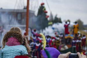 Sinterklaas aankomst, traditionele Nederlandse kindervakantie