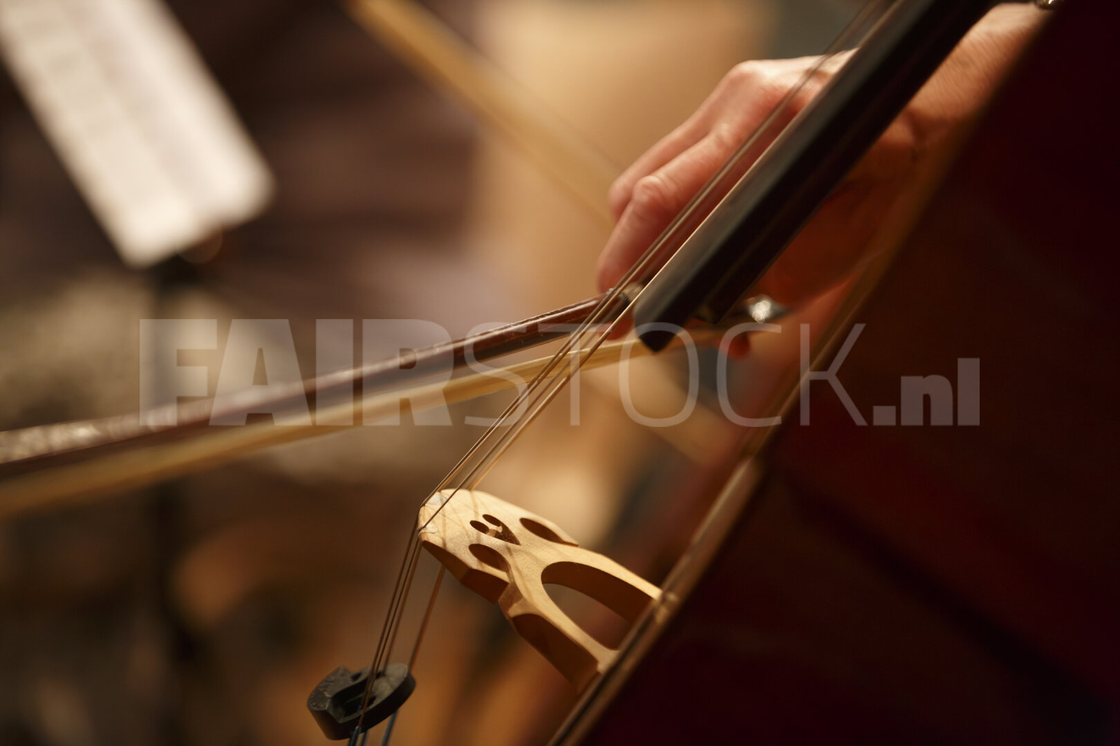 Cellist oefent in gezellige kamer