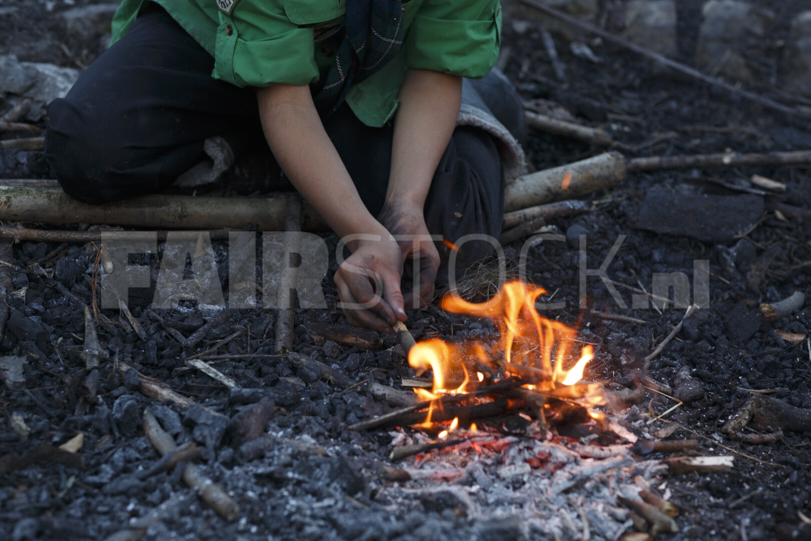 Vuurmaken op de camping