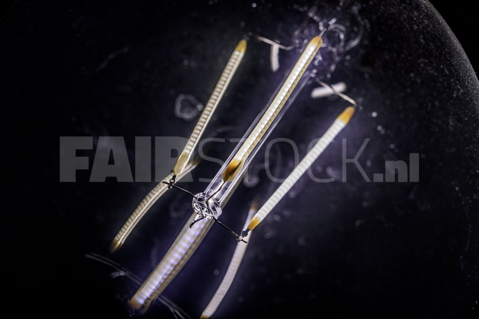 Close-up van interne LED-lampcomponenten